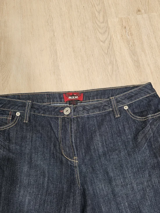 MXM Dark Wash Bootcut Jeans 16P Petite Stretch Mid Rise Classic Denim - Picture 3 of 10